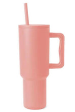 Cargar imagen en el visor de la galería, Monochromatic Stainless Steel Tumbler with Matching Straw
